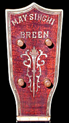 Headstock from a Martin custom ukulele made for Breen