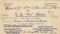 Doc Morris' Business Card