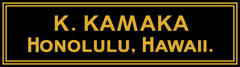 Early Kamaka ukulele decal